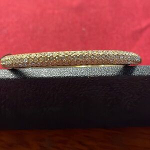 Vintage Premier Designs gold colored with rhinestone bracelet.